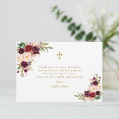 チャームブルガンディマルサラフローラガールバプテスマ サンキューカード (スタンド正面)