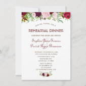 チャームブルガンディマルサラフローラリハーサルディナー 招待状 (正面)