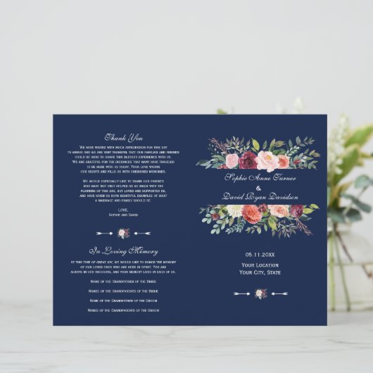 チャームブルゴーニュフローラフレームダークブループログラム (スタンド正面)