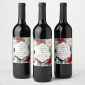 チャームブルゴーニュフローラ六角フレ結婚ーム ワインラベル (ボトル)