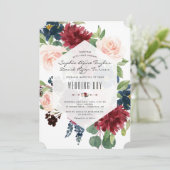 チャームブルゴーニュフローラ六角フレ結婚ーム 招待状 (スタンド正面)