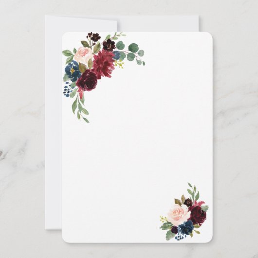 チャームブルゴーニュフローラ金ゴールドミスカインスキンセアニラ 招待状 (裏面)