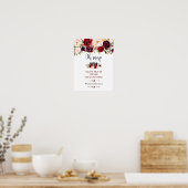 チャームブルゴーニュフローラOHスナップインスタグラム標識 ポスター (キッチン)