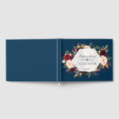 チャームブルゴーニュ赤面フローラジオメトリックゲストブック ゲストブック (全面)