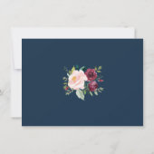 チャームブルゴーニュ赤面フローラ金ゴールド日付の保存 セーブザデート (裏面)