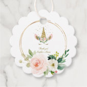 チャームブルゴーニュ赤面花金ゴールドユニコーン誕生日 フェイバータグ (正面)