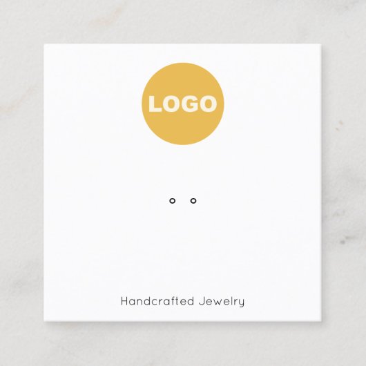 チャームホルダー追加ロゴ正方形ディスプレイ スクエア名刺 (正面)