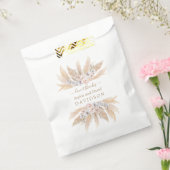 チャームホワイトオーキッドパンパスグラス結婚ズ フェイバーバッグ (封をした状態)