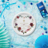 チャームホワイトクリーム花彼は復活金ゴールドイースター ペーパープレート (パーティー)