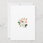 チャームホワイトフラワーズ開花金ゴールドクロスバプテスマ 招待状 (裏面)