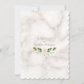 チャームホワイトフローラスペインのインビタシオンデバウティゾ 招待状 (裏面)