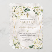 チャームホワイトフローラスペインのインビタシオンデバウティゾ 招待状 (正面/裏面)