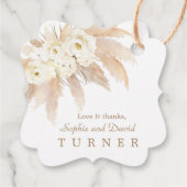 チャームホワイトローズパンパスグラス結婚金ゴールド フェイバータグ (裏面)