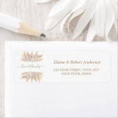 チャームホワイトローゼスパンパスグラス結婚ズリターン ラベル (インサイチュ)