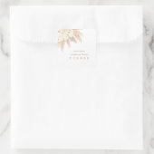 チャームホワイトローゼスパンパスグラス結婚ズ スクエアシール (バッグ)