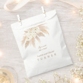 チャームホワイトローゼスパンパスグラス結婚ズ フェイバーバッグ (クリップ留めされた状態)