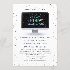 チャームボーイカラフル仮想誕生祝い 招待状