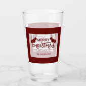 チャームメリークリスマスとハッピーニューイヤーモノグラム タンブラーグラス (正面)