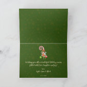 チャームメリークリスマスフェアリー家族の写真 カード (内部)