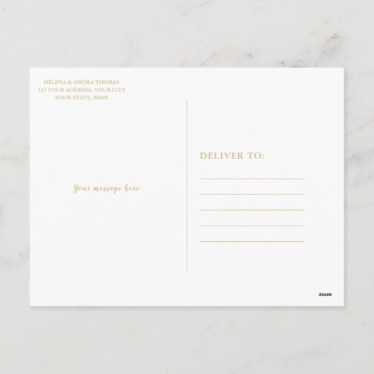 チャームメリークリスマスフェアリー家族の写真 シーズンポストカード (裏面)