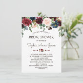 チャームメルロネイビーブルーフローラブライダルシャワー 招待状 (スタンド正面)