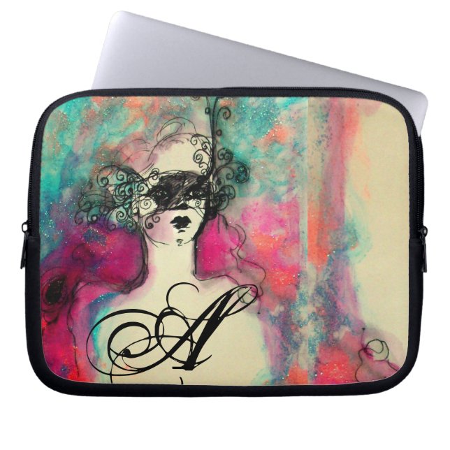 チャームモノグラムバイブルガンルミニ ラップトップスリーブ (正面)