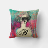 チャームモノグラムレディ付きマスク クッション (裏面)