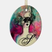 チャームモノグラム セラミックオーナメント (右)