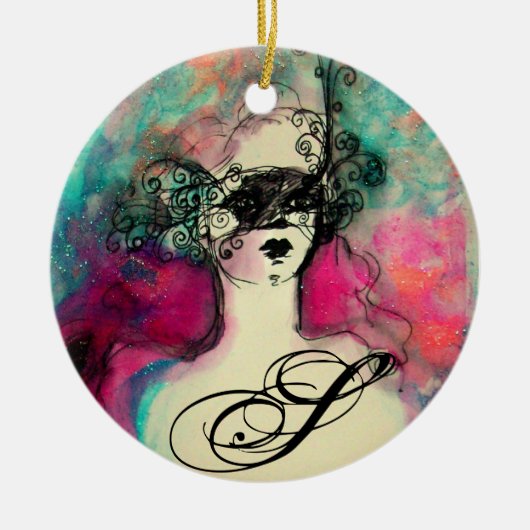 チャームモノグラム セラミックオーナメント (正面)