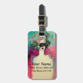 チャームモノグラム/マスク付きミステリアス美しい ラゲッジタグ (正面縦)