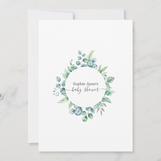 チャームユーカリ仮想ベビーシャワーバイメール 招待状 (裏面)