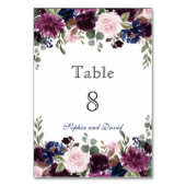 チャームラベンダーネイビーブルーフローラ開花テーブル番号 テーブルナンバー (裏面)