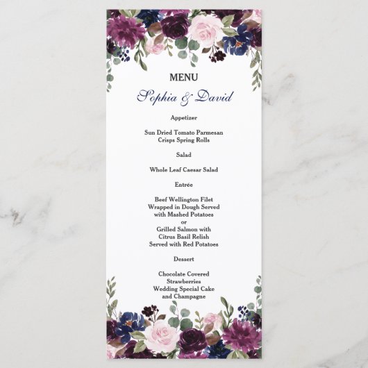 チャームラベンダーネイビーブルーフローラ開花メニュー メニュー (正面)