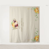 チャームリトルカボチャ感謝祭ベビーシャワー タペストリー (正面)