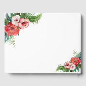 チャームルアウ(ハワイ式宴会)フラミンゴトロピカルフローラ結婚ズ ゲストブック (裏面)