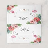 チャームルアウ（ハワイ式宴会）フラミンゴトロピカルフローラ結婚ズ プレイスカード (外部開封)