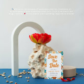 チャームレトロ抽象芸術ブライトはっきりしたワイルドフラワー セーブザデート