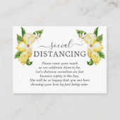 チャームレモンフルーツフラワーベビーシャワー詳細 エンクロージャーカード (正面)