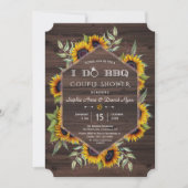 チャームヴィンテージサンフラワーズウッドI DO BBQ 招待状 (正面)