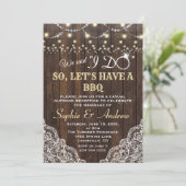 チャーム古いウッドレースのストリングライト私がBBQを行った後 招待状 (スタンド正面)