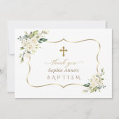 チャーム招待状デバウティゾコンフロレスバプテスマ サンキューカード (正面)