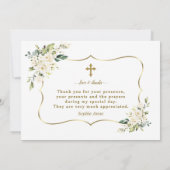 チャーム招待状デバウティゾコンフロレスバプテスマ サンキューカード (裏面)