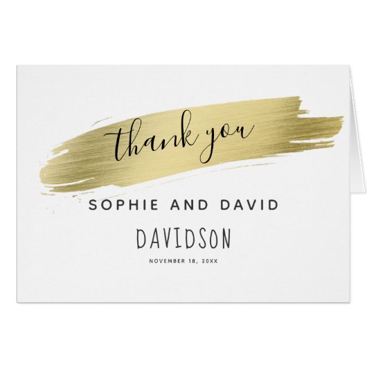 チャーム書道金ゴールドストロークありがとう (正面横)