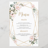 チャーム水彩ピンクフローラ金ゴールド甘16メニュー (裏面)