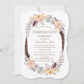 チャーム水彩保フローラ卒業招待状 招待状 (正面)