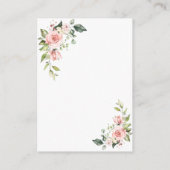 チャーム水彩赤面フローラ結婚金ゴールド詳細 エンクロージャーカード (裏面)