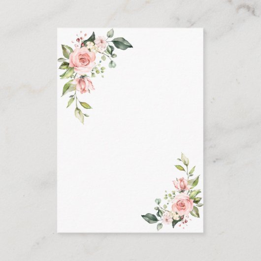 チャーム水彩赤面フローラ結婚金ゴールド詳細 エンクロージャーカード (裏面)