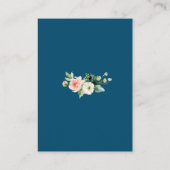 チャーム水彩赤面フローラ結婚金ゴールド詳細 エンクロージャーカード (裏面)