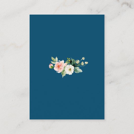 チャーム水彩赤面フローラ結婚金ゴールド詳細 エンクロージャーカード (裏面)