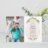 チャーム白い花フォトイースターエッグ狩り 招待状 (スタンド正面)